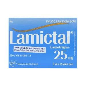 Lamictal 25mg (3 vỉ x 10 viên/hộp)