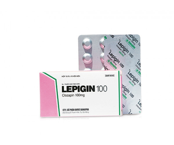 Thuốc điều trị tâm thần phân liệt Lepigin 100 (10 vỉ x 10 viên/hộp)