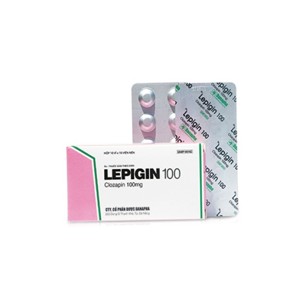 Thuốc điều trị tâm thần phân liệt Lepigin 100 (10 vỉ x 10 viên/hộp)