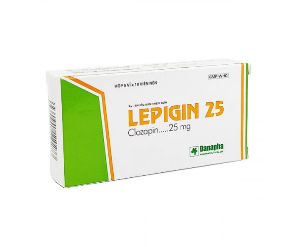 Thuốc điều trị tâm thần phân liệt Lepigin 25 (5 vỉ x 10 viên/hộp)