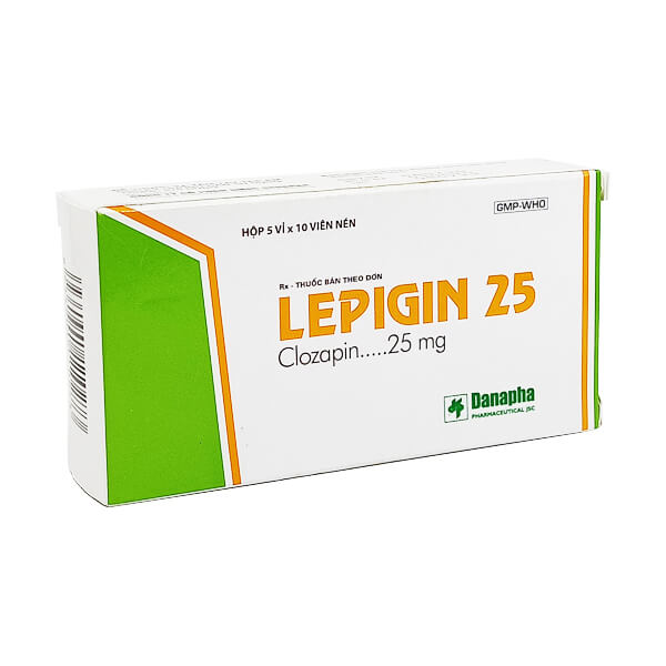Thuốc điều trị tâm thần phân liệt Lepigin 25 (5 vỉ x 10 viên/hộp)