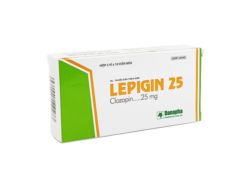 Thuốc điều trị tâm thần phân liệt Lepigin 25 (5 vỉ x 10 viên/hộp)