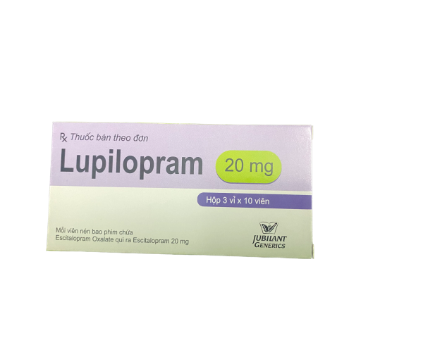Thuốc trị trầm cảm và rối loạn lo âu Lupilopram 20mg (3 vỉ x 10 viên/hộp)
