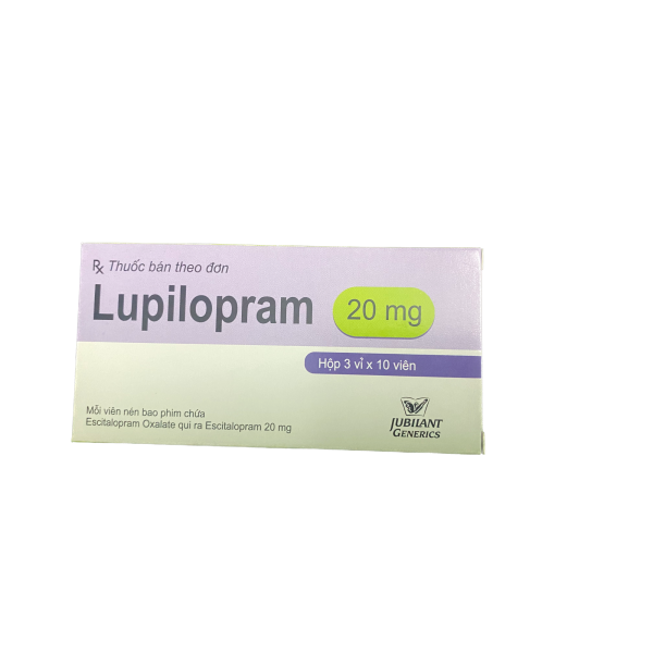Thuốc trị trầm cảm và rối loạn lo âu Lupilopram 20mg (3 vỉ x 10 viên/hộp)