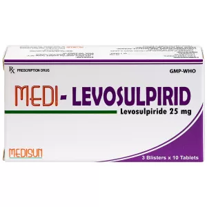 Medi-Levosulpirid 25mg (3 vỉ x 10 viên/hộp)