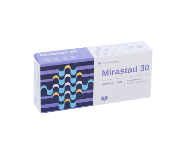 Thuốc điều trị trầm cảm Mirastad 30mg (2 vỉ x 14 viên/hộp)