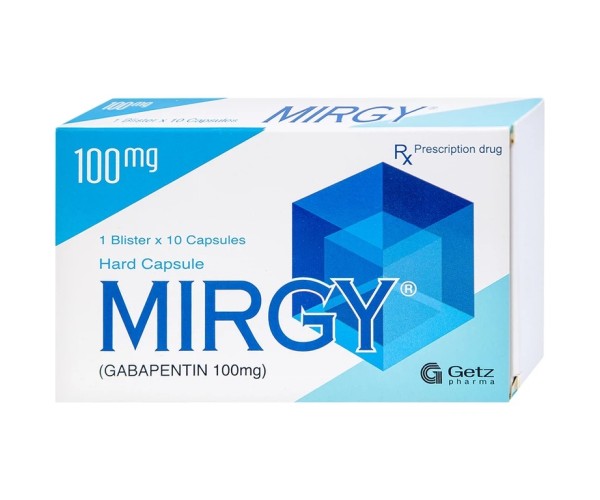 Thuốc trị động kinh, đau viêm dây thần kinh Mirgy 100mg (10 viên/hộp)