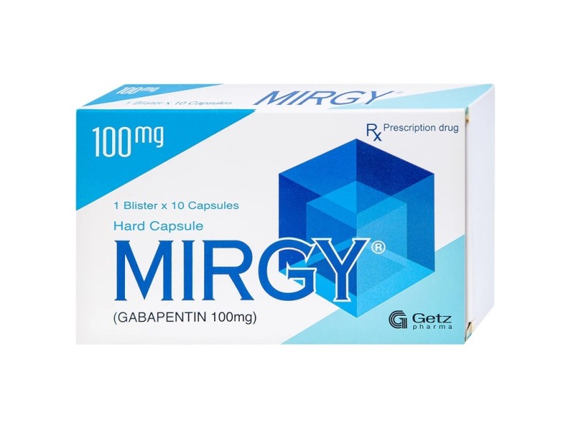 Thuốc trị động kinh, đau viêm dây thần kinh Mirgy 100mg (10 viên/hộp)