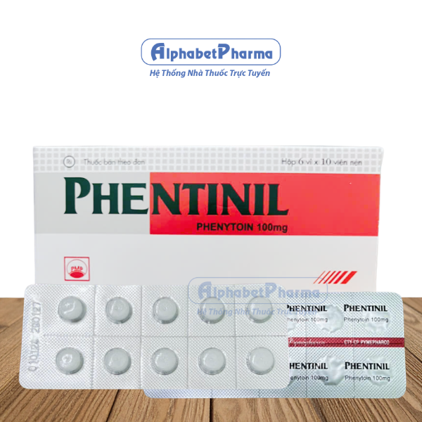 Thuốc trị động kinh Phentinil 100mg (6 vỉ x 10 viên/hộp)