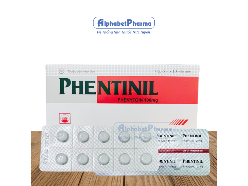 Thuốc trị động kinh Phentinil 100mg (6 vỉ x 10 viên/hộp)