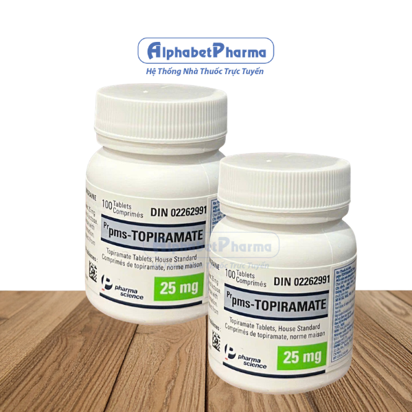 Thuốc trị động kinh, đau nửa đầu Pms-Topiramate 25mg (100 viên/chai)