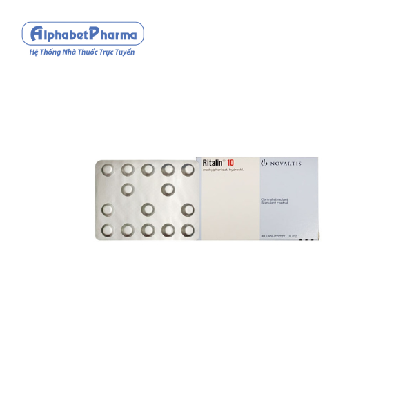 Thuốc điều trị rối loạn tăng động Ritalin 10 (20 viên/hộp)