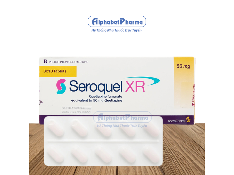 Thuốc điều trị tâm thần phân liệt Seroquel XR 50mg (3 vỉ x 10 viên/hộp)
