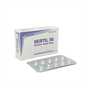 Thuốc điều trị trầm cảm, hội chứng hoảng sợ Sertil 50mg (3 vỉ x 10 viên/hộp)