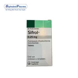 Thuốc điều trị bệnh parkinson Sifrol 0.25mg (3 vỉ x 10 viên/hộp)