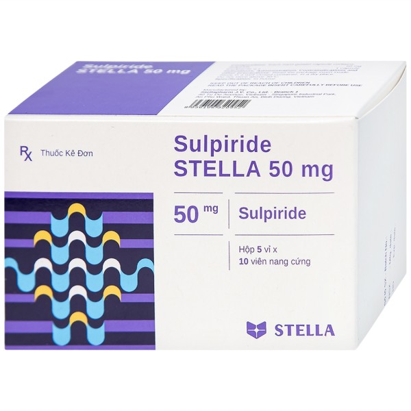 Thuốc điều trị chứng lo âu Sulpiride 50mg Stella (10 vỉ x 10 viên/hộp)