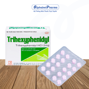 Thuốc trị Parkinson Trihexyphenidyl 2mg Pharmedic (5 vỉ x 20 viên/hộp)