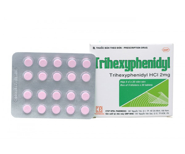 Thuốc trị Parkinson Trihexyphenidyl 2mg (5 vỉ x 20 viên/hộp)