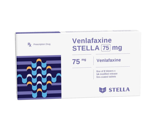 Thuốc điều trị rối loạn tâm thần Venlafaxine Stella 75mg (2 vỉ x 14 viên/hộp)