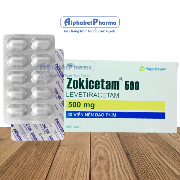 Thuốc trị động kinh Zokicetam 500mg (3 vỉ x 10 viên/hộp)
