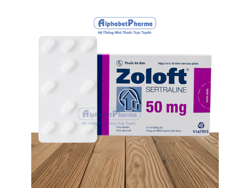 Thuốc chống trầm cảm Zoloft 50mg (3 vỉ x 10 viên/hộp)