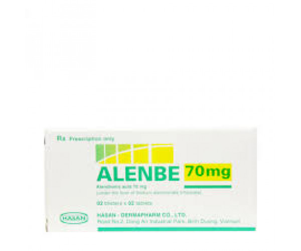Thuốc trị loãng xương Alenbe 70mg (2 vỉ x 2 viên/hộp)