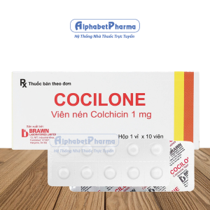 Thuốc trị gout Cocilone 1mg (10 vỉ x 10 viên/hộp)