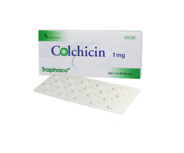 Thuốc trị gout Colchicin Traphaco 1mg (20 viên/hộp)