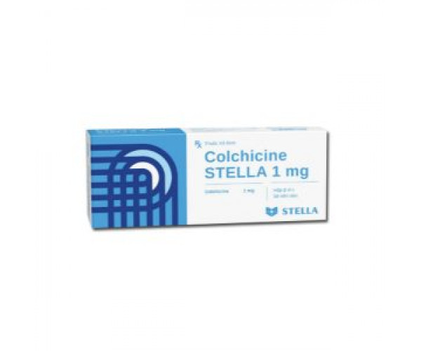 Thuốc trị gout Colchicin Stella 1mg (2 vỉ x 10 viên/hộp)