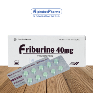 Thuốc trị gout Friburine 40mg (3 vỉ x 10 viên/hộp)