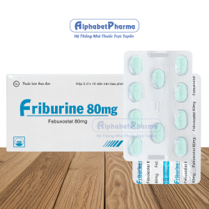 Thuốc trị gout Friburine 80mg (3 vỉ x 10 viên/hộp)