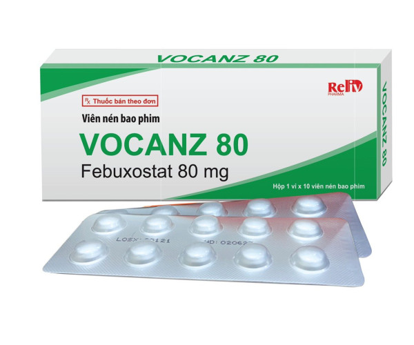 Thuốc trị gout Vocanz 80mg (10 viên/hộp)