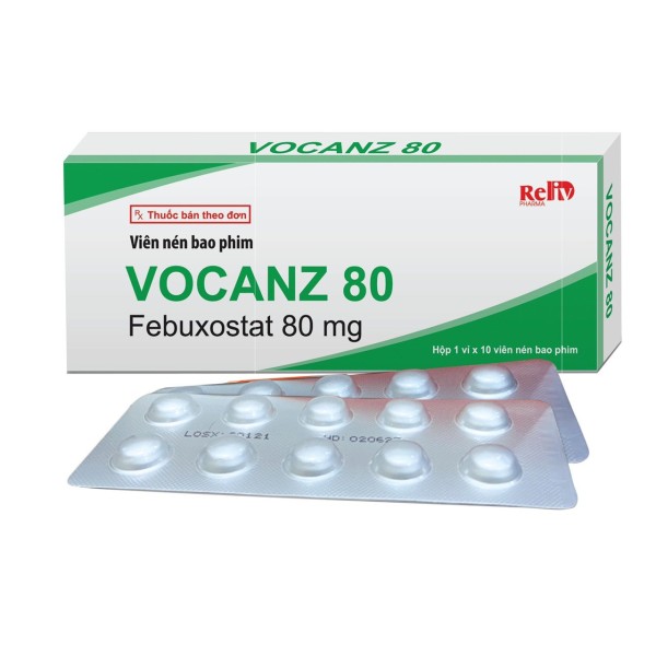 Thuốc trị gout Vocanz 80mg (10 viên/hộp)