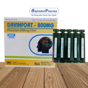 Thuốc điều trị suy giảm trí nhớ Davinfort 800mg (4 vỉ x 5 ống/hộp)