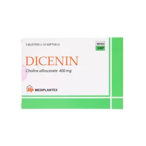 Thuốc trị đột quỵ, chấn thương sọ não Dicenin 400mg (3 vỉ x 10 viên/hộp)