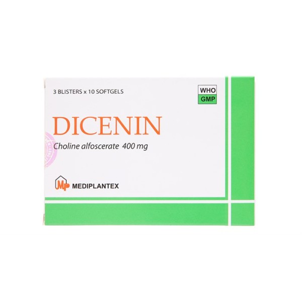 Thuốc trị đột quỵ, chấn thương sọ não Dicenin 400mg (3 vỉ x 10 viên/hộp)