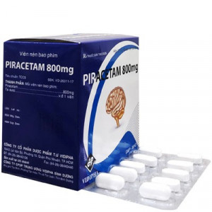 Thuốc điều trị suy giảm trí nhớ Piracetam 800mg Vidipha (10 vỉ x 10 viên/hôp)