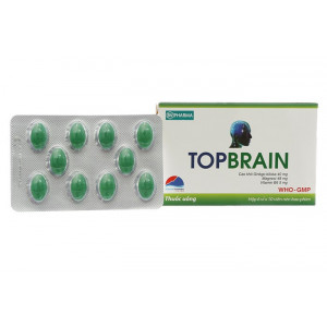 Thuốc tăng tuần hoàn não Topbrain (6 vỉ x 10 viên/hộp)