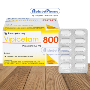 Vipicetam 800mg (10 vỉ x 10 viên/hộp)