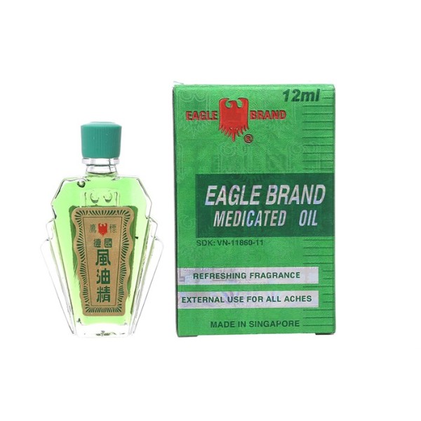 Dầu gió xanh Con Ó Eagle Brand Singapore (12ml)