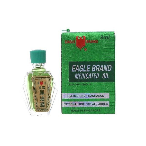 Dầu gió xanh Con Ó Eagle Brand Singapore (3ml)