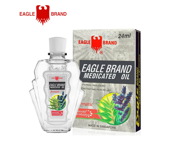 Dầu gió trắng Con Ó Eagle Brand Medicated Oil External Analgesic Aromatic Lavender Eucalyptus (24ml)