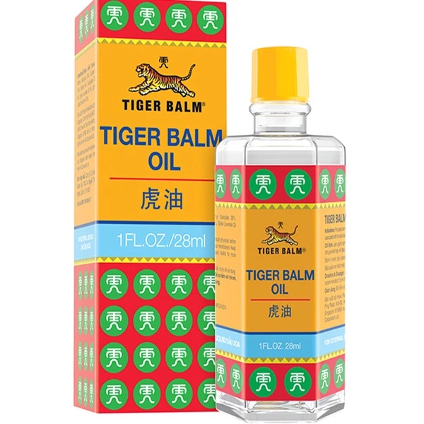 Dầu xoa bóp giúp giảm đau nhức cơ, bong gân, trật khớp Tiger Balm Oil (28ml)
