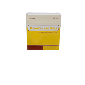 Thuốc điều trị làm tan đàm trong viên phế quản mãn tính Bromhexin 8mg S.Pharm (20 vỉ x 10 viên/hộp)