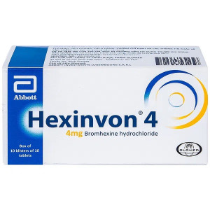 Thuốc điều trị làm tan đàm trong viên phế quản mãn tính Hexinvon 4mg (10 vỉ x 10 viên/hộp)