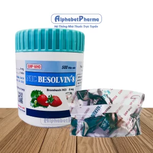 Thuốc điều trị làm tan đàm trong viên phế quản mãn tính Nic Besolvin 8 (500 viên/chai)