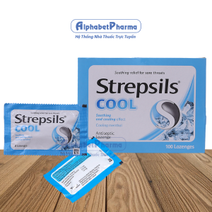 Viên ngậm kháng khuẩn, giảm ho mát lạnh Strepsils Cool (50 gói x 2 viên/hộp)