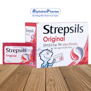 Viên ngậm trị đau họng Strepsils Original (100 gói x 2 viên/hộp)