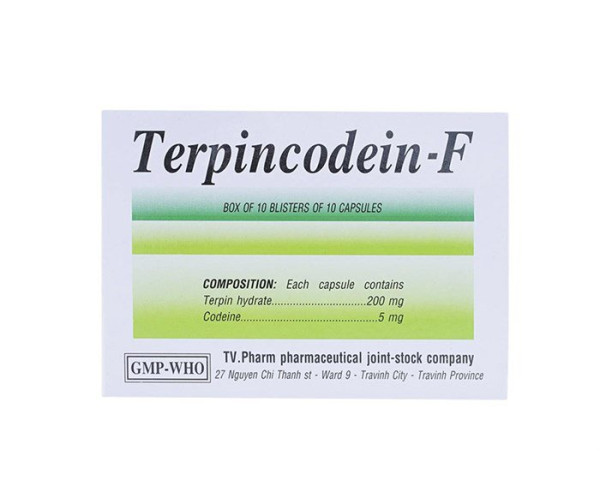 Thuốc giảm ho, long đờm Terpincodein - F (10 vỉ x 10 viên/hộp)