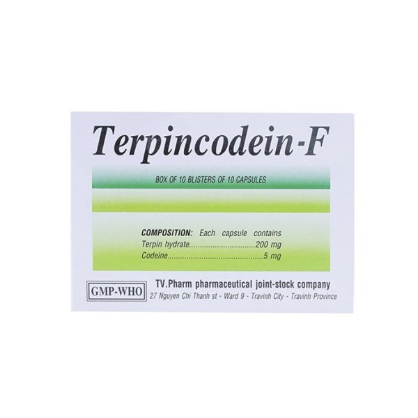 Thuốc giảm ho, long đờm Terpincodein - F (10 vỉ x 10 viên/hộp)